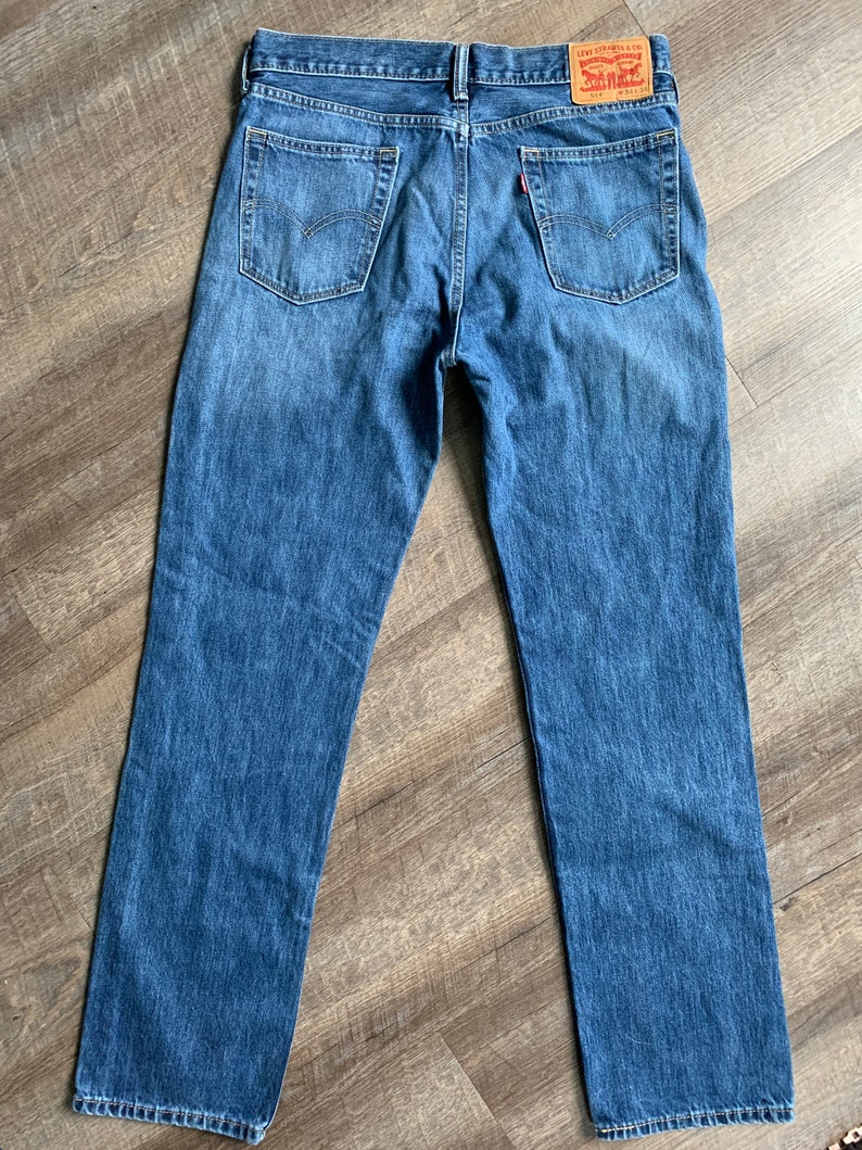 Vintage LEVIS 514 W34 L34 Distressed Denim Jeans image 2