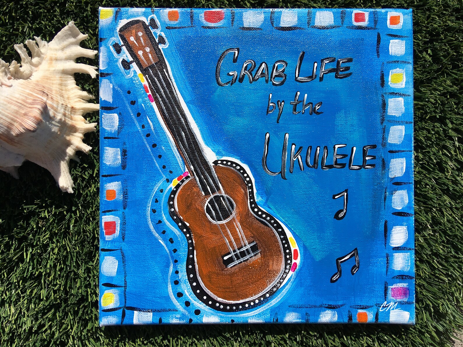 UKULELE Painting UKE Art Gift Idea Acrylic Painting Ukulele Etsy