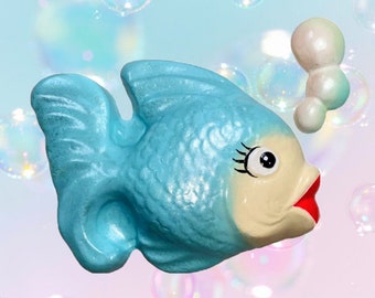 Chalkware Fish - Retro Style - BLUE