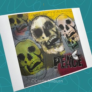 Dark Art PRINT - Skelton Skulls Goth Grim Dark Art - Macabe Horror Print