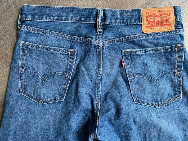 Vintage LEVIS 514 W34 L34 Distressed Denim Jeans image 5