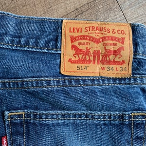 Vintage LEVIS 514 W34 L34 Distressed Denim Jeans image 4