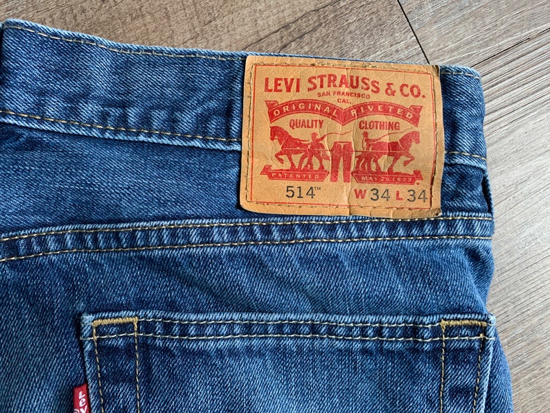 Vintage LEVIS 514 W34 L34 Distressed Denim Jeans image 4