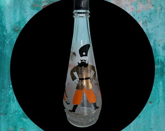 Russian Vodka Decanter with Lid - 1960s Mid Century Liquor Bottle