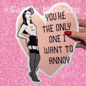 Retro Pinup Girl Sticker - JUMBO SIZE 10&quot; Decal