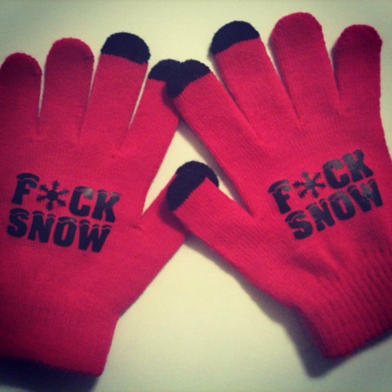 Items similar to Fuck snow gloves on Etsy