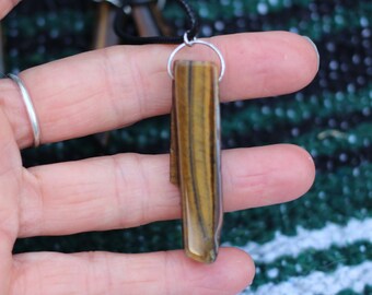 Naszyjnik z kryształu tygrysiego oka, z dodatkiem Reiki, ochrona czakry splotu słonecznego, uzdrawianie czakry sakralnej, bogini Isis, Kemet, boho chic