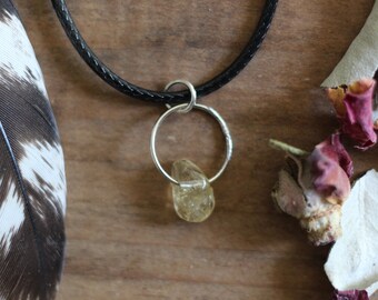 Naszyjnik z cytrynu, z dodatkiem Reiki, czakra splotu słonecznego, biżuteria kryształowa, naszyjnik warstwowy boho, uzdrawianie kryształami, Reiki, metafizyczny, wiccan