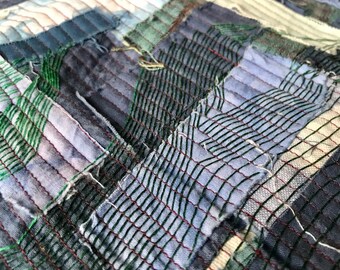 Fabric Collage (cool colors)