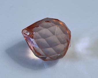 Peach Crystal Ball 20mm for Crafts, Wreaths, Windchimes, Windows, Home Decor, Christmas