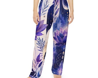 Lotus Moon-meditatie-pyjamabroek | Loungebroek celestial moon phases