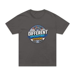 Verschiedene Betriebssystem T-Shirt | Retro kosmisches Friedensdesign