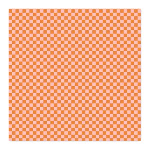 May include: A repeating geometric pattern consisting of a grid of alternating solid orange and light pink squares. The design features a uniform checkerboard layout with equal-sized squares arranged in a continuous, symmetrical, and flat grid formation.