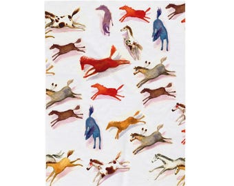 Wild Horses - Velveteen Plush Blanket copy