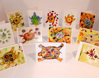 Native American Greeting Cards -  Turtle Collection (12 Blank Cards)