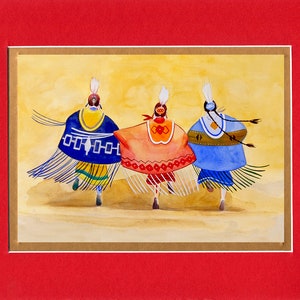 Three Tribes 2020 - 8"x10" Double matted archival prints entirely made by Native American Artist Daniel Ramirez