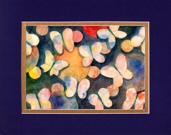 Butterflies 2021 - 8"x10" Double matted archival prints entirely made by Native American Artist Daniel Ramirez