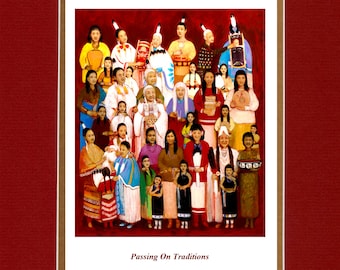 Passing On Traditions - 8"x10" Double matted archival prints entirely made by Native American Artist Daniel Ramirez