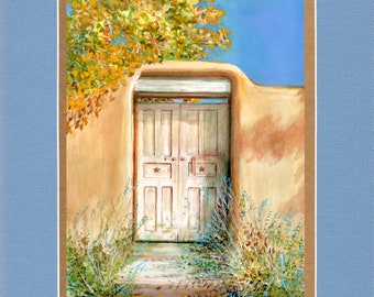 Santa Fe Gate - 8"x10" Double matted archival prints entirely made by Native American Artist Daniel Ramirez