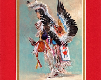 Anishinabe 2021 - 8"x10" Double matted archival prints entirely made by Native American Artist Daniel Ramirez