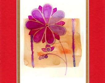 Spirit Flower - 8"x10" Double matted archival prints entirely made by Native American Artist Daniel Ramirez