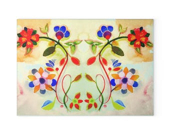 Spring Ceremony Glass Cutting Board