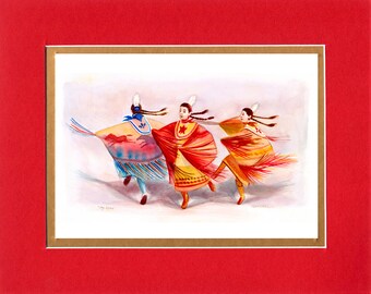 My Sisters- 8"x10" Double matted archival prints entirely made by Native American Artist Daniel Ramirez