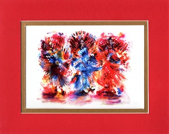 Our Dancers - 8"x10" Double matted archival prints entirely made by Native American Artist Daniel Ramirez