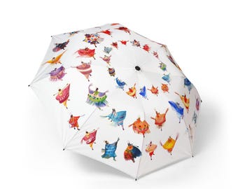 Shawl Dancers Semi-Automatic Foldable Umbrella