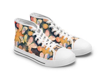 Butterflies 01 Women's High Top Sneakers - 2 to 3 weeks delivery time after ordering