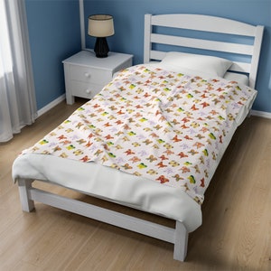 Butterflies - Velveteen Plush Blanket