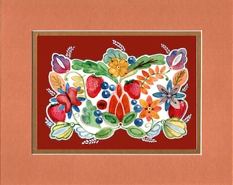 Butterfly Bouquet - 8"x10" Double matted archival prints entirely made by Native American Artist Daniel Ramirez