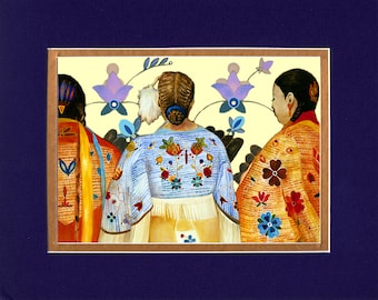 The Medicine Flowers- 8"x10" Double matted archival prints entirely made by Native American Artist Daniel Ramirez