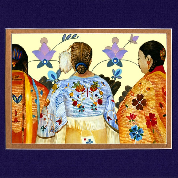 The Medicine Flowers- 8"x10" Double matted archival prints entirely made by Native American Artist Daniel Ramirez