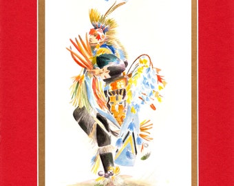 Chicken Dancer - 8"x10" Double matted archival prints entirely made by Native American Artist Daniel Ramirez