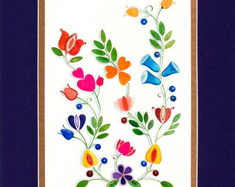 Anishinabe Floral 2 - 8"x10"  Double matted archival prints entirely made by Native American Artist Daniel Ramirez