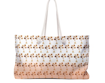 Ojibwe Floral Pattern Weekender Bag