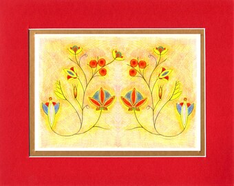 Summer Wind - 8"x10" Double matted archival prints made by Native American Artist Daniel Ramirez - Image Size 5"x7"