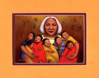 Izora - 8"x10" Double matted archival prints entirely made by Native American Artist Daniel Ramirez