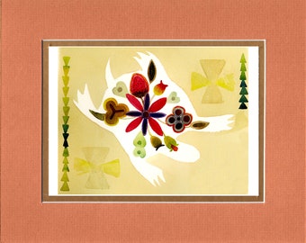 Dancing Turtle - 8"x10" Double matted archival prints entirely made by Native American Artist Daniel Ramirez