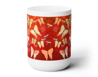 Butterflies and Dragonflies Mug 15oz