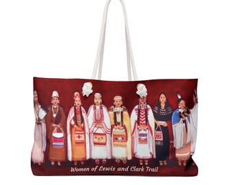 WLNAP 08 Women of Lewis and Clark Trail High End Weekender Bag