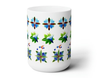 Floral Pattern 01 - Ceramic Mug 15oz