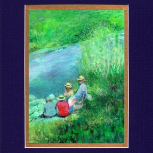 Dejeuner sur l'herbe in Gavarnie - 8"x10" Double matted archival prints entirely made by Native Artist Daniel Ramirez (image size 5"x7")