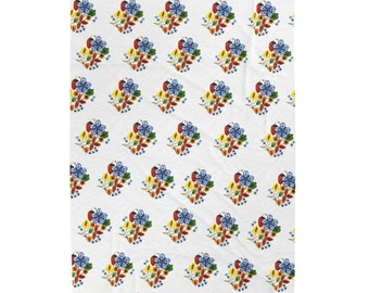 Woodland Floral 03 - Velveteen Plush Blanket