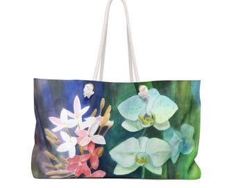 Hawaiian Flowers Weekender Bag 01
