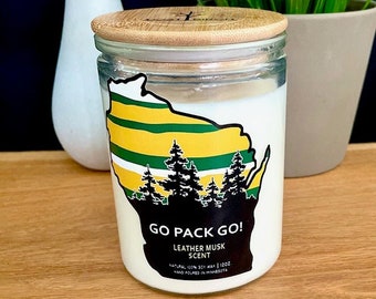 Wisconsin Candle - Packers - Wisconsin Gift - Wisconsin Packers - gifts under 25 - Wisconsin Nice - Wisconsin Funny