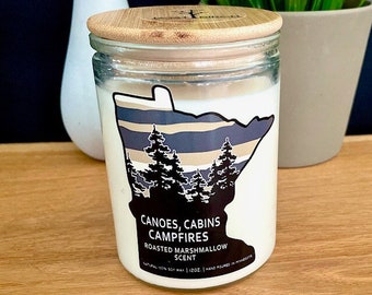 Minnesota Candle - Canoes, Cabins, Campfires - Minnesota Gift - Roasted Marshmallow - Minnesota Nice - Minnesota Funny - Smores