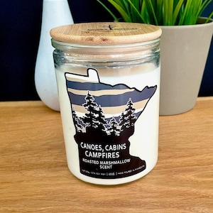 Minnesota Candle - Canoes, Cabins, Campfires - Minnesota Gift - Roasted Marshmallow - Minnesota Nice - Minnesota Funny - Smores