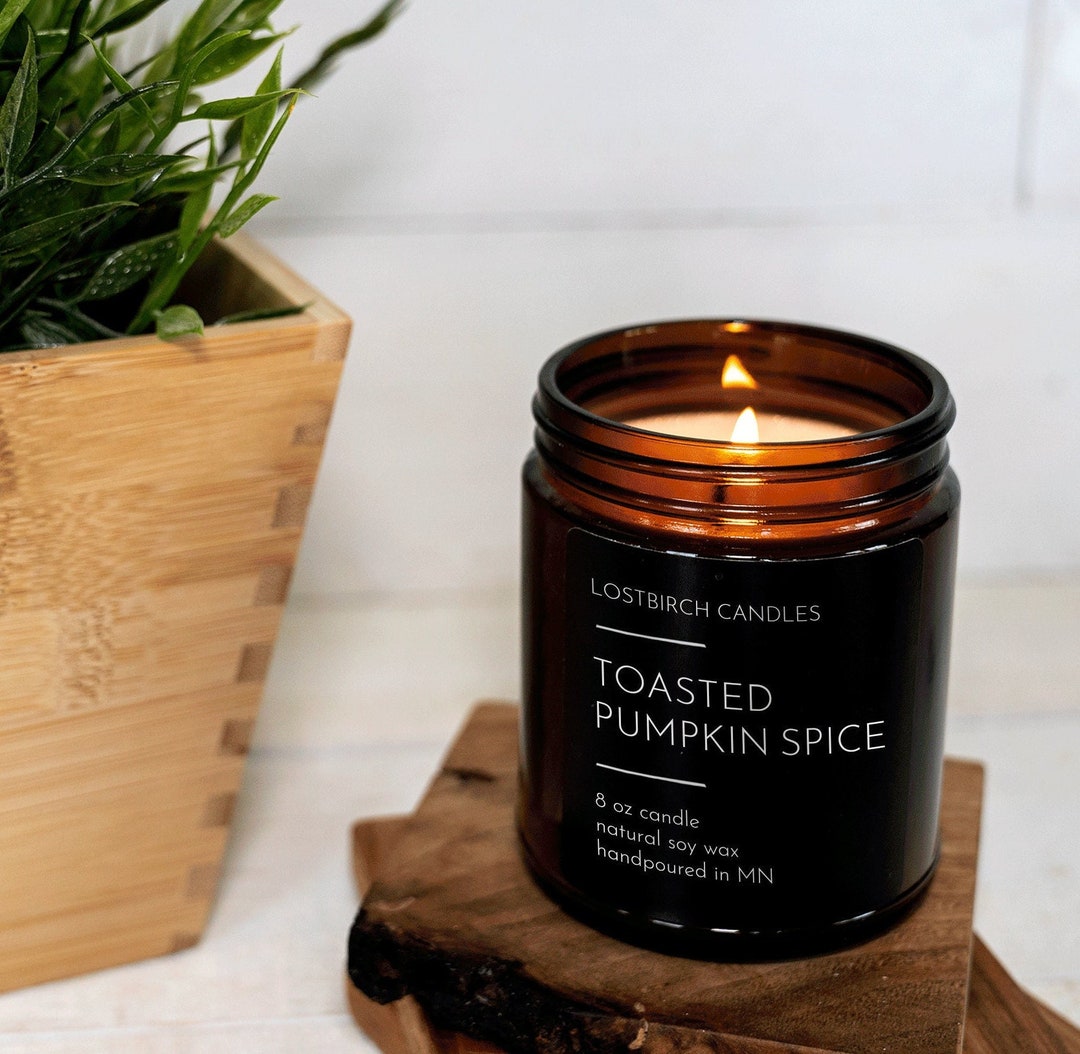 Pumpkin Candle Pumpkin Soy Candle Amber Fall Candle Etsy